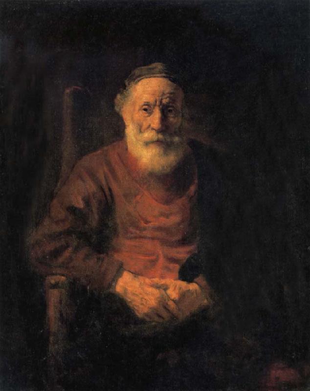 REMBRANDT Harmenszoon van Rijn Portrait of Old Man in Red